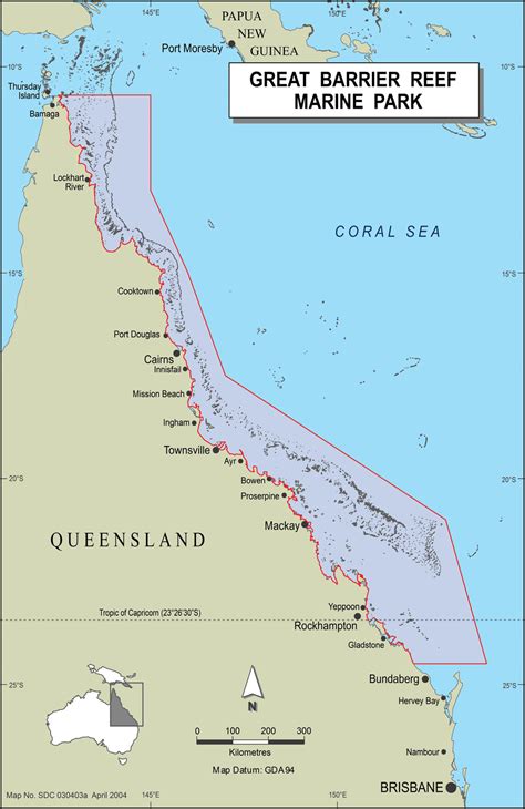 The Great Barrier Reef on a Map